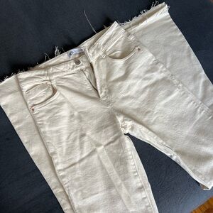 Zara Cream Bootcut Jeans